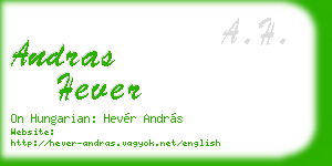 andras hever business card