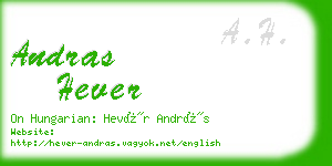 andras hever business card